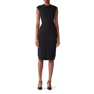 Rachel Roy Collection Black Topstitch Sheath Dress Size XL $139
